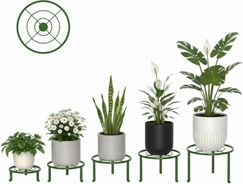 5 Pack Metal Pot Rack Stand, Patented Plant Stand - Image 2