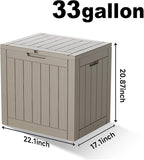 EasyUp 33Gal Outdoor Deck Box, Lager Patio Storage Box Indoor and Outdoor Use - Image 2