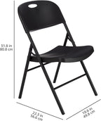 Amazon Basics Portable Folding Plastic Chair, Events Seating, 350-Pound Capacity - Image 3