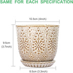 Gepege Succulent Pots, 4 Inch Small Indoor Ceramic Planter Pot - Image 2