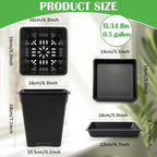 6 inch Plant Pots, 10 Pack Flower Pots Outdoor Indoor, Square Plastic Planter - Image 4