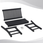 Psilvam Garden Bench, 2-Person Poly Lumber Patio Bench, All-Weather Outdoor - Image 4