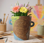 Picasso Abstract Face Flower Pot, Unique Resin Crafted Planter - Image 8