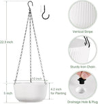 10 Inch Hanging Planters for Outdoor Indoor Plants - Image 2