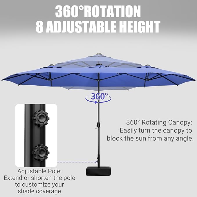LEVELEVE 14FT Double-Sided Patio Umbrella - Image 2