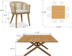 PURPLE LEAF 9 Pieces Outdoor Dining Set - Image 7