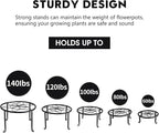 5 Pack Metal Plant Stands, Heavy Duty Potted Holder - Image 4