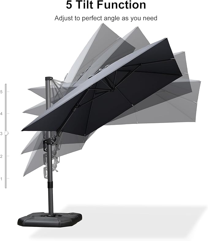 PURPLE LEAF 8.2' X 11.5' Tilting Patio Umbrella - Image 8