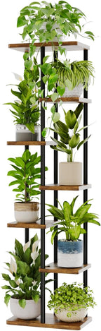 Bamworld Tall Plant Stand Indoor, 7 Tier Plant Shelf by Bamworld