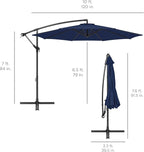 Best Choice Products 10ft Offset Cantilever Hanging Market Patio Umbrella - Image 7