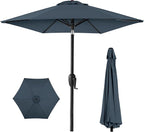 Best Choice Products 7.5ft Heavy-Duty Round Outdoor Market Table Patio Umbrella by BestChoiceProducts
