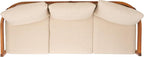 SAFAVIEH Outdoor Collection Theo Natural Teak Solid Wood/Taupe Cushion 3-Seater - Image 6