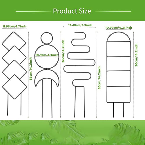 4 Pcs Mini Metal Trellis for Potted Plants, Climbing Support for Hoya Vines - Image 2