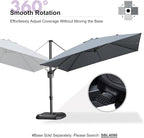 PURPLE LEAF 10 Feet Patio Umbrella Outdoor Cantilever Square Umbrella Aluminum - Image 8
