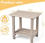 Adirondack Outdoor Side Table, 2-Tier Sturdy Patio End Table Weather Resistant - Image 3