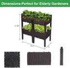 VINGLI Square Raised Garden Bed, Self-Watering Plastic Planter - Image 2