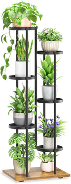 LASZOLA Black 6 Tier Plant Stand Indoor Heavy Duty Metal Planter Flower Holder by LASZOLA