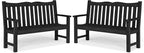 Stoog All-Weather Outdoor Benches Set of 2, Never Fade & Rust-Proof HIPS by Stoog