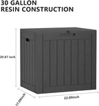 EasyUp 30 Gallon Outdoor Storage Box Waterproof, UV Resistant Outdoor Deck Box - Image 2