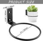 6 Pack 4 inch Flower Pot Holder Ring, Flower Pot Holder Ring Wall Mounted Set - Image 5