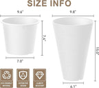 Kante Tall Round Planter Set of 2, 15 Inch Tall Decorative Planter Pots - Image 2