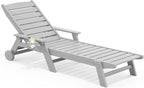 SERWALL Patio Chaise Lounge Chair, Poly Lounge Chair by SERWALL