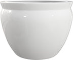 Red Lantern Large 22" White Porcelain Fishbowl Planter - Image 6