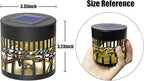 2 Pack Solar Fence Lights Metal Solar Powered Outdoor Wall Deck Lights Sun Moon - Image 5