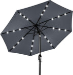 Best Choice Products 10ft Solar Polyester LED Lighted Patio Umbrella w/Tilt by BestChoiceProducts