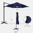 Best Choice Products 10ft Solar LED Offset Cantilever Hanging Market Patio - Image 2