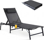 Foldable Chaise Lounge Chair by HOMELYM