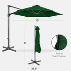 Best Choice Products 10ft Offset Cantilever Hanging Market Patio Umbrella - Image 2