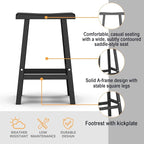 Bar Stools Set of 4, Waterproof UV-Resistant, Durable Resin Kitchen Island - Image 5