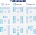 Tangkula 7 Pieces Patio Rattan Furniture Set, Patiojoy Outdoor Conversation Set - Image 5