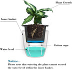 SAND MINE Self Watering Planter White Flower Pot - Image 3