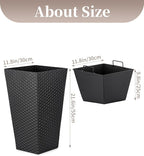 Sziqiqi Tall Planter for Indoor Outdoor: Set of 2 Large 21.6in Metal Taper - Image 8