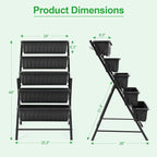 Homdox 5-Tier Elevated Garden Bed- Freestanding Vertical Raised Bed - Image 8