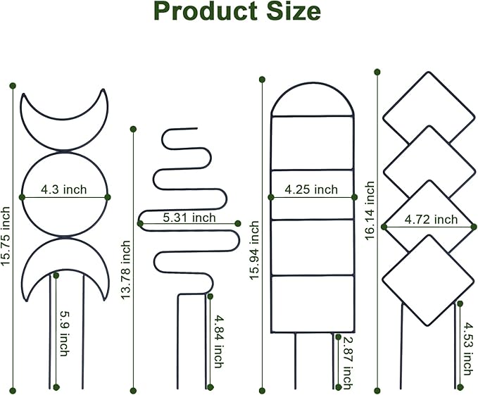 Indoor Plant Trellis for Climbing Plants, 16inch Small Garden Metal Trellis for - Image 7