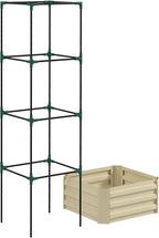 Outsunny Galvanized Raised Garden Bed, 73.5" Tall Outdoor Planter Box - Image 8