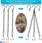 YINGFENG 10 Pack 9.5 Inch Black Hanging Chains, Garden Plant Hangers - Image 3