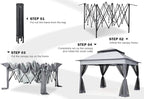 COOSHADE 11x11 Pop Up Gazebo Tent Outdoor Canopy Patio Shelter - Image 6
