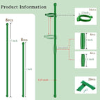 Plant Stakes 17inch &11inch SupKing Adjustable Length Plant Support Stake 16Pcs - Image 2