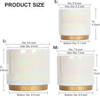 Gepege White Indoor Pots for Plants, Ceramic Planter - Image 2