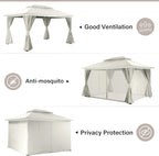 LAUSAINT HOME Semi-Permanent Outdoor Patio Gazebo 10'x13', Heavy Duty Party - Image 9