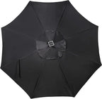 Blissun 9 ft Solar Umbrella, 32 LED Lighted Patio Umbrella, Table Market - Image 4