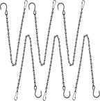 YINGFENG 6 Pack 19.7Inches Black Hanging Chains, Garden Plant Hangers, by YINGFENG