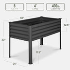 Best Choice Products 48x24x30in Galvanized Raised Garden Bed, Metal Elevated - Image 2