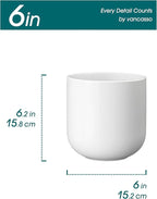 vancasso 6 Inch Ceramic Plant Pots, Planters - Image 2
