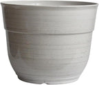 Garden Elements Indoor/Outdoor Glazed Brushed Happy Plastic Planter by GardenElements
