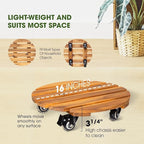 Idzo 16inches Capacity 500lbs Wood Plant Caddy - Image 2